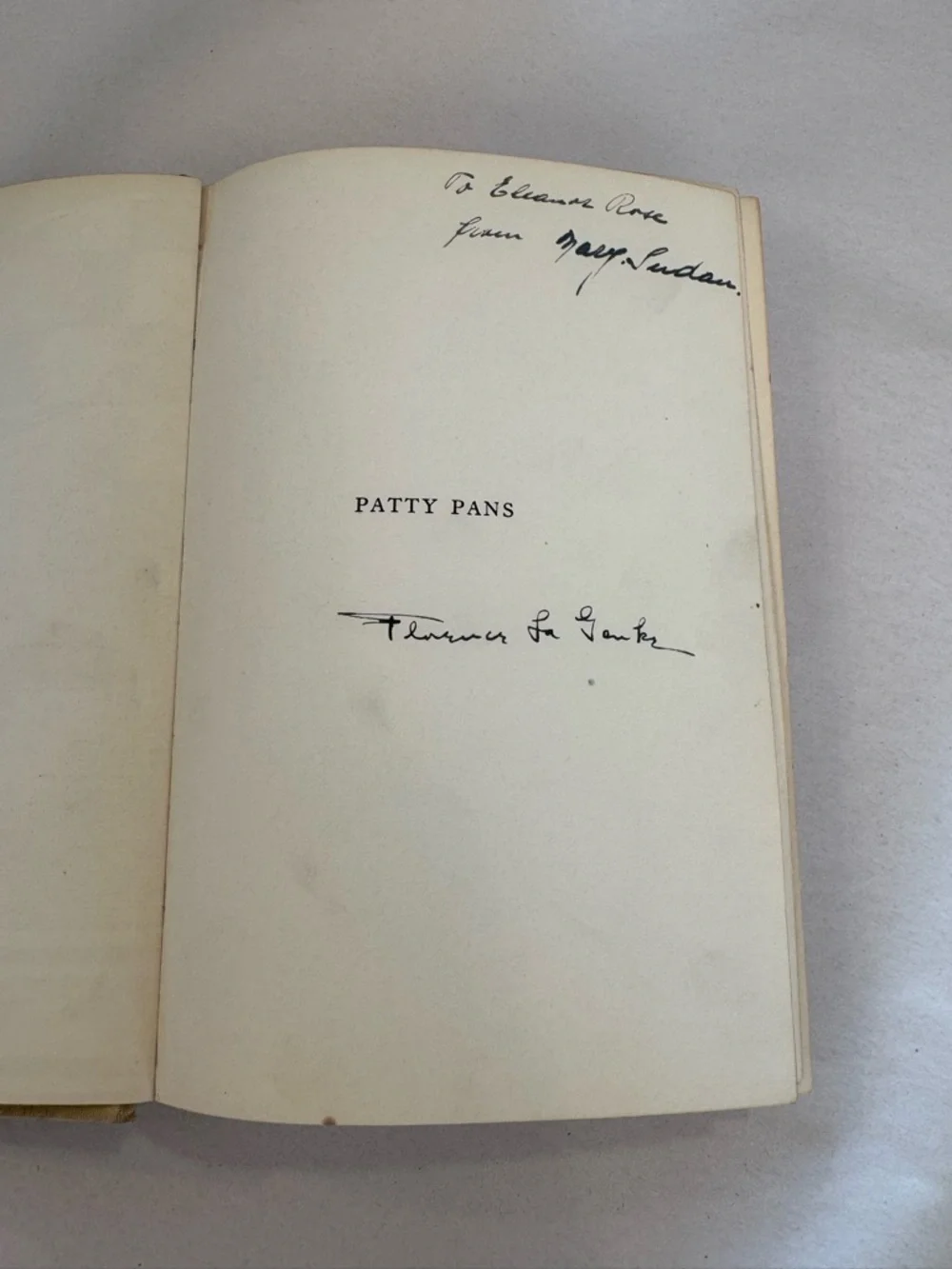 Vintage‎ 1929 Original Author Signed Patty Pans Cooking Book By Florence LaGanke
